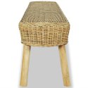 VidaXL Ławka do przedpokoju, naturalny rattan, 110x35x45 cm