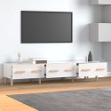 VidaXL Szafka pod TV, wysoki połysk, biała, 150x34,5x30 cm