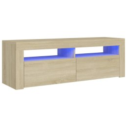 VidaXL Szafka pod TV z oświetleniem LED, dąb sonoma, 120x35x40 cm