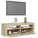 VidaXL Szafka pod TV z oświetleniem LED, dąb sonoma, 120x35x40 cm