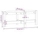 VidaXL Stolik kawowy, szary, 87x48x35 cm, lite drewno sosnowe