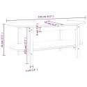 VidaXL Stolik kawowy, szary, 110x55x45 cm, lite drewno sosnowe