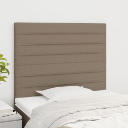 VidaXL Zagłówki do łóżka, 2 szt., taupe, 100x5x78/88 cm, tkanina