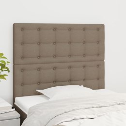 VidaXL Zagłówki do łóżka, 2 szt., taupe, 100x5x78/88 cm, tkanina