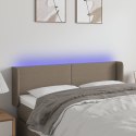 VidaXL Zagłówek do łóżka z LED, taupe, 147x16x78/88 cm, tkanina