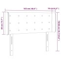 VidaXL Zagłówek do łóżka z LED, biały, 103x16x78/88 cm, sztuczna skóra