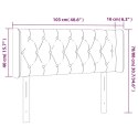 VidaXL Zagłówek do łóżka z LED ciemnoniebieski 103x16x78/88 cm aksamit