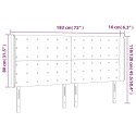 VidaXL Zagłówek do łóżka z LED, biały, 183x16x118/128cm sztuczna skóra