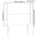 VidaXL Zagłówek do łóżka z LED, ciemnoszary, 103x16x118/128cm, tkanina