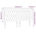 VidaXL Zagłówek do łóżka z LED, ciemnoszary, 183x16x118/128cm, tkanina