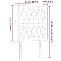 VidaXL Zagłówek do łóżka z LED, ciemnoszary, 83x16x118/128 cm, tkanina