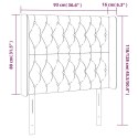 VidaXL Zagłówek do łóżka z LED, ciemnoszary, 93x16x118/128 cm, tkanina