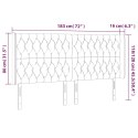 VidaXL Zagłówek do łóżka z LED, różowy, 183x16x118/128 cm, aksamit