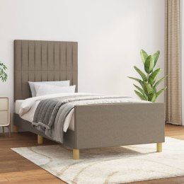 VidaXL Rama łóżka bez materaca Taupe 90x190 cm Tkanina