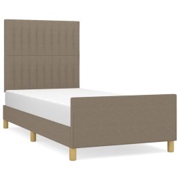 VidaXL Rama łóżka bez materaca Taupe 90x190 cm Tkanina