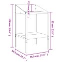 VidaXL Kwietnik, antracytowy, 56,5x54,5x100 cm, stal galwanizowana