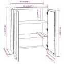 VidaXL Nadstawka HAMAR, jasnoszara, 85x35x100 cm, lite drewno sosnowe