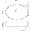 VidaXL Okrągła umywalka z otworem przelewowym i na kran, czarna
