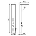 VidaXL Panel prysznicowy, aluminiowy, biały