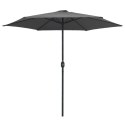 VidaXL Parasol ogrodowy na aluminiowym słupku, 270x246 cm, antracytowy