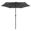 VidaXL Parasol ogrodowy na aluminiowym słupku, 270x246 cm, antracytowy