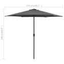 VidaXL Parasol ogrodowy na aluminiowym słupku, 270x246 cm, antracytowy