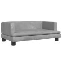 VidaXL Sofa dla dzieci, jasnoszara, 80x45x30 cm, aksamit