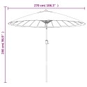 VidaXL Parasol ogrodowy na słupku aluminiowym, 270 cm, antracytowy