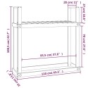 VidaXL Stojak na drewno, szary, 110x35x108,5 cm, lite drewno sosnowe