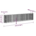 VidaXL Podwyższona donica gabionowa galwanizowane żelazo 470x50x100 cm