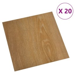 VidaXL Samoprzylepne panele podłogowe, 20 szt., PVC, 1,86 m², brązowe