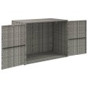 VidaXL Szafka ogrodowa, szara, 100x55,5x80 cm, rattan PE