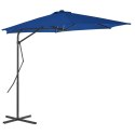 VidaXL Parasol ogrodowy na stalowym słupku, niebieski, 300x230 cm