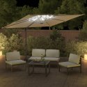 VidaXL Wiszący parasol z LED, piaskowy, 400x300 cm