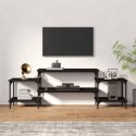 VidaXL Szafka pod TV, czarna, 157x35x52 cm, materiał drewnopochodny