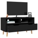 VidaXL Szafka pod TV, czarna, 90x40x48,5 cm, materiał drewnopochodny