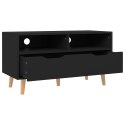 VidaXL Szafka pod TV, czarna, 90x40x48,5 cm, materiał drewnopochodny