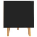 VidaXL Szafka pod TV, czarna, 90x40x48,5 cm, materiał drewnopochodny