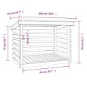 VidaXL Stojak na drewno, szary, 108x73x79 cm, lite drewno sosnowe