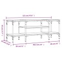 VidaXL Szafka pod telewizor, czarna, 121x35x45 cm