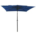 VidaXL 3-poziomowy parasol na aluminiowym słupku, niebieski, 2,5x2,5 m