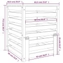 VidaXL Kompostownik, czarny, 63,5x63,5x77,5 cm, lite drewno sosnowe