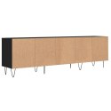 VidaXL Szafka pod TV, czarna, 150x30x44,5 cm, materiał drewnopochodny