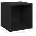 VidaXL Szafki pod TV, 4 szt., czarne, 37x35x37 cm