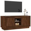 VidaXL Szafka pod TV, brązowy dąb 102x35x45 cm materiał drewnopochodny