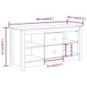 VidaXL Szafka pod telewizor, biała, 103x36,5x52 cm, drewno sosnowe