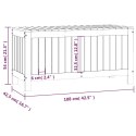 VidaXL Skrzynia ogrodowa, szara, 108x42,5x54 cm, lite drewno sosnowe