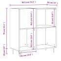 VidaXL Szafka na płyty, biała, 84,5x38x89 cm, materiał drewnopochodny