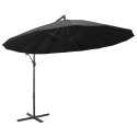 VidaXL Parasol ogrodowy, wiszący, antracytowy, 3 m, słupek aluminiowy