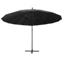 VidaXL Parasol ogrodowy, wiszący, antracytowy, 3 m, słupek aluminiowy